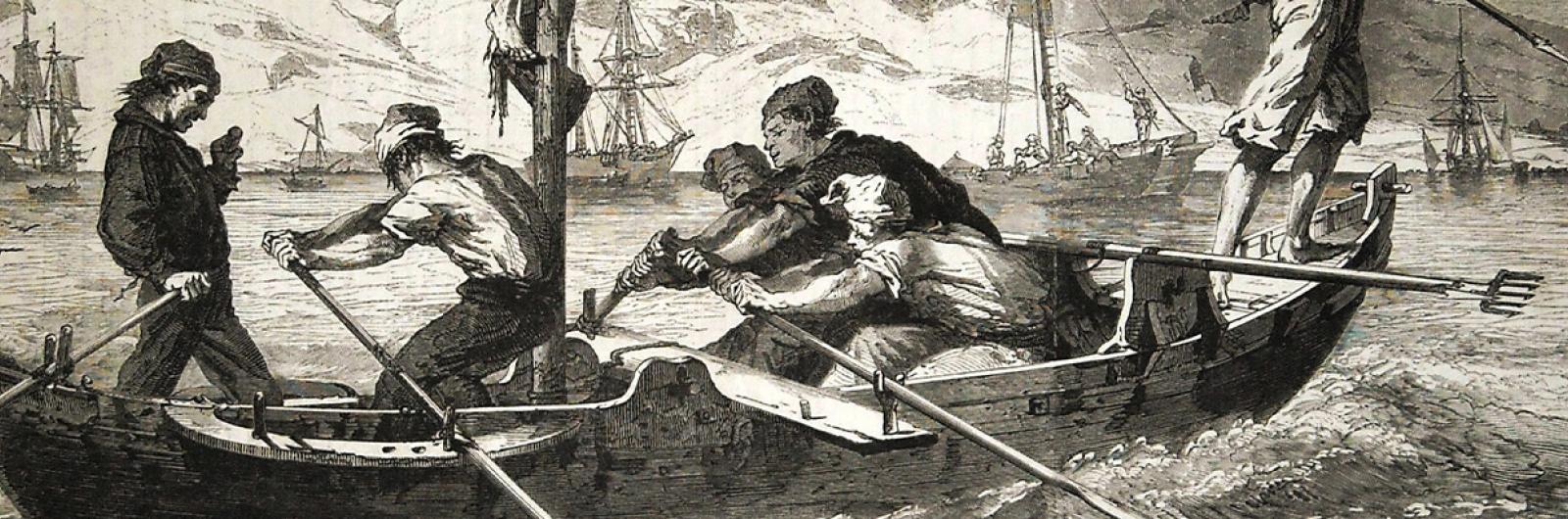 3 - Il luntro in un disegno di Durand-Brager (1850), da “Le Monde illustré”