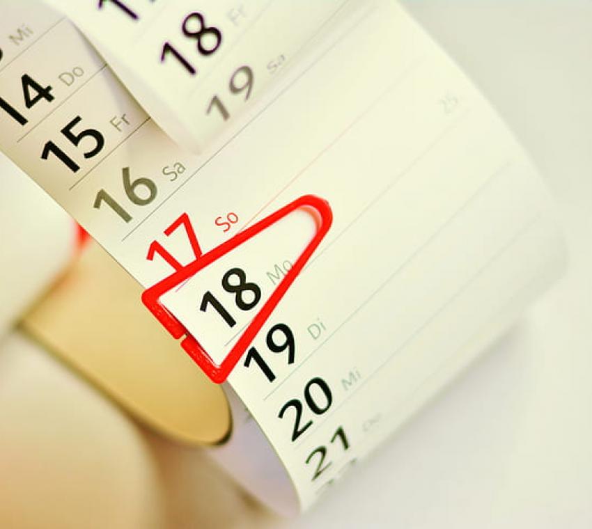 Calendario con scadenza