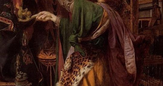 Fata Morgana, dipinto di Frederichk Sandys (1864), Birmingham Art Gallery