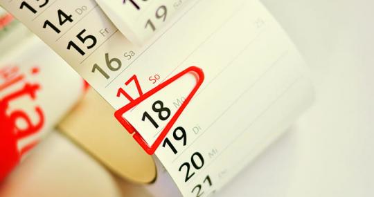 Calendario con scadenza